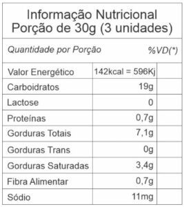 tabela nutricional seu divino torta de maçã