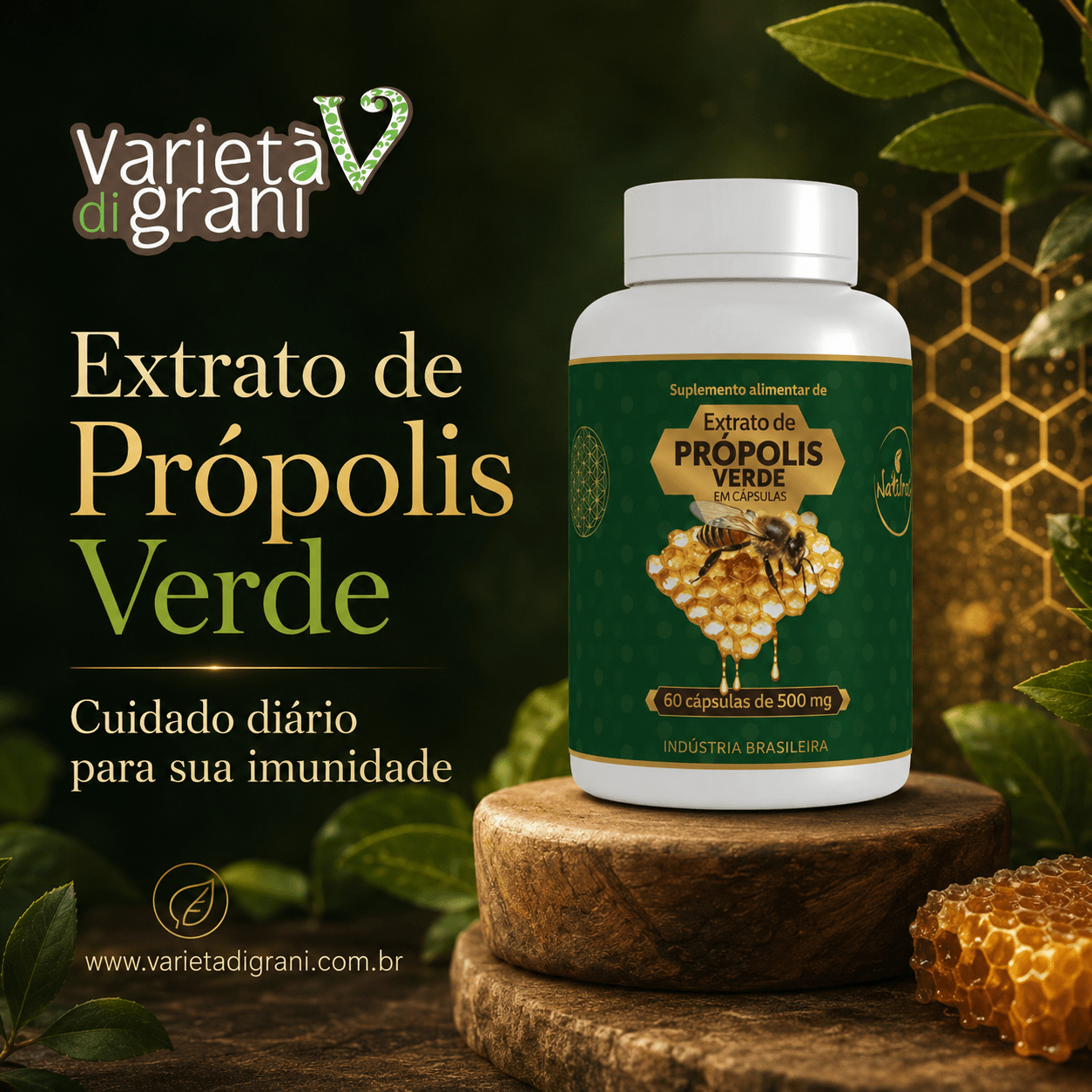 Extrato de Própolis Verde em Cápsulas
