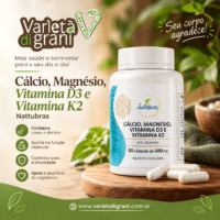 Cálcio, Magnésio, D3 e K2 Nattubras